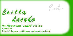 csilla laczko business card